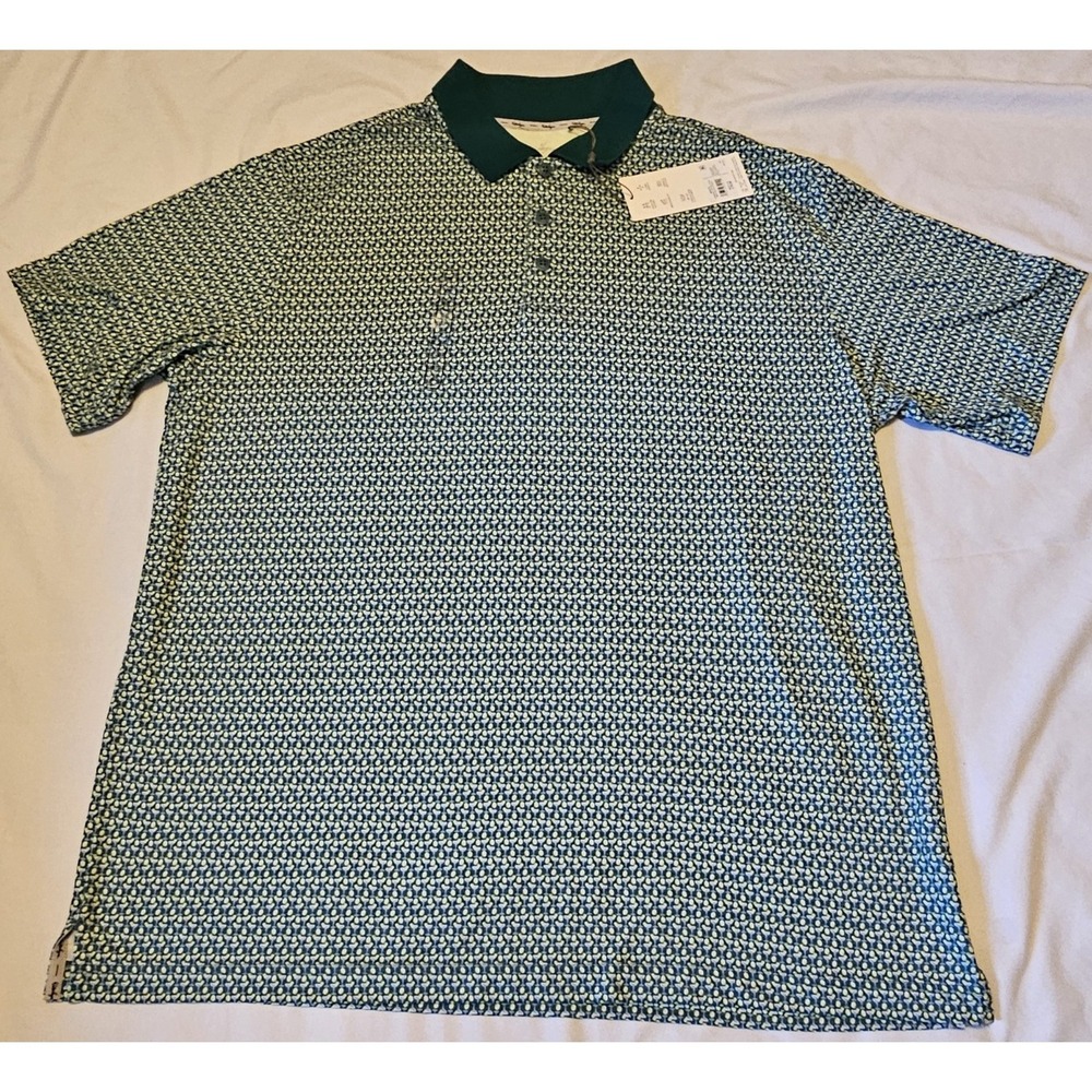 NWT Walter Hagen Clubhouse 19th Hole Polo Green Martini Drinks Olives XL Golf